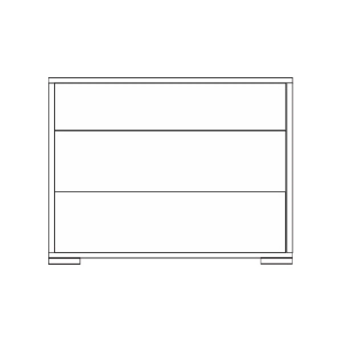 Wiemann Darwin 3 Drawer Bedside Cabinet - H 64cm x W 60cm – image 3