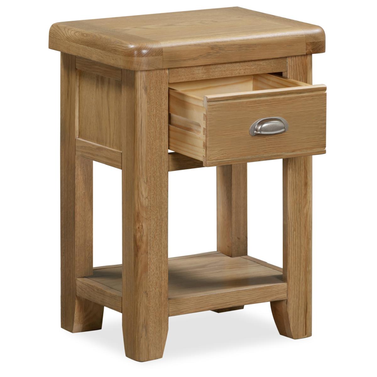 Juniper 1 Drawer Bedside Table - Smoked Oak In SmokedOak – image 4