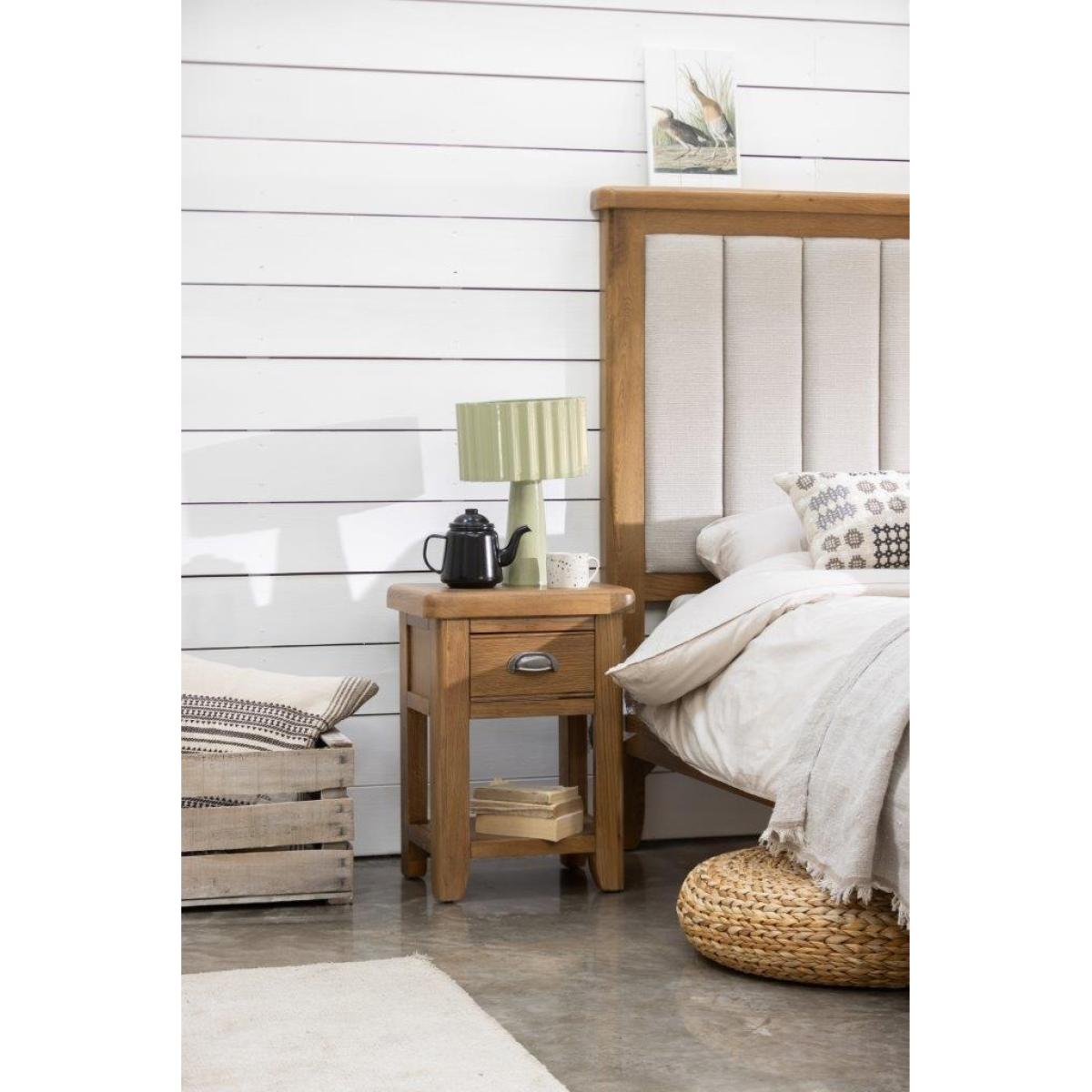 Juniper 1 Drawer Bedside Table - Smoked Oak In SmokedOak – image 6
