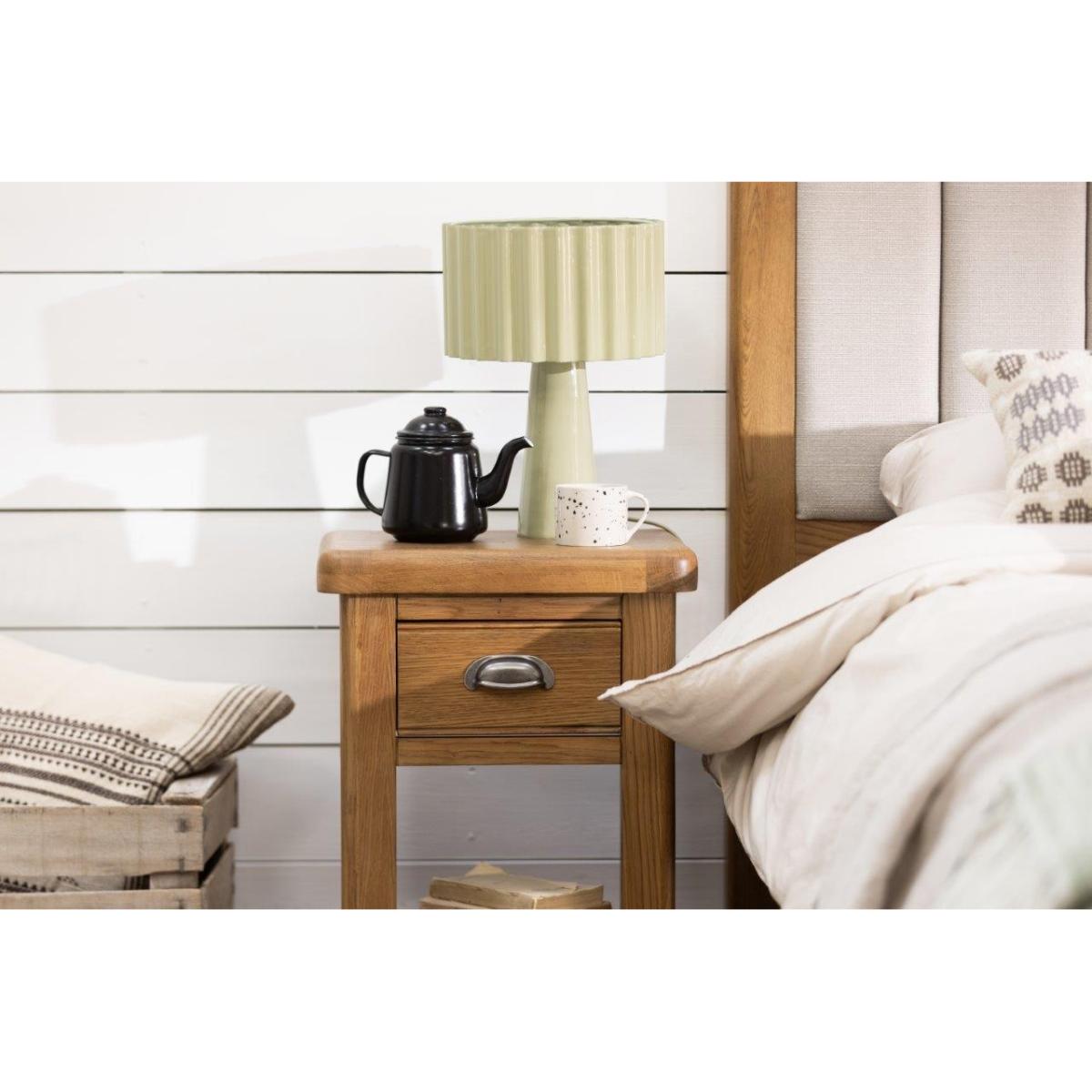 Juniper 1 Drawer Bedside Table - Smoked Oak In SmokedOak – image 7