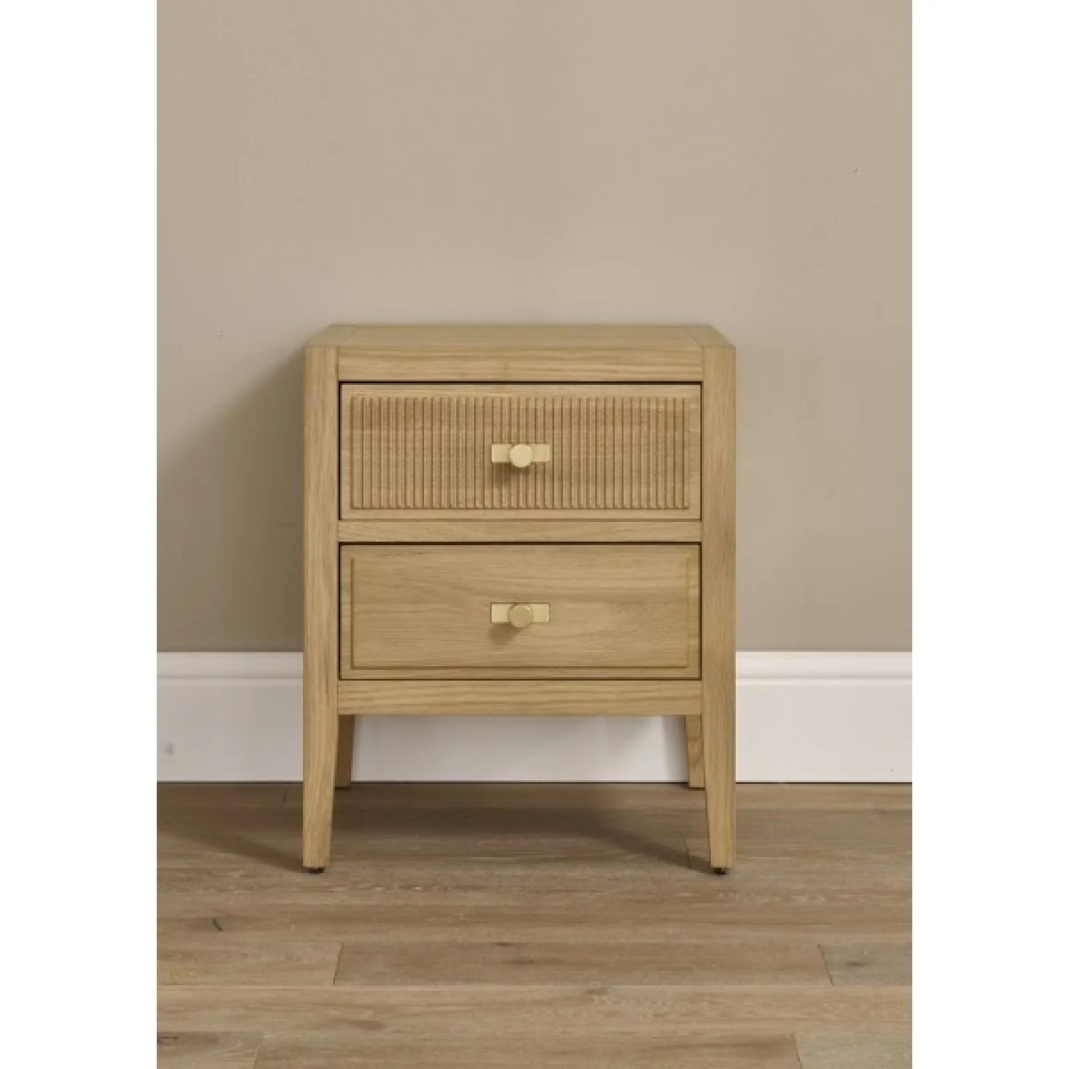Illinois 2 Drawer Bedside - Oak – image 3