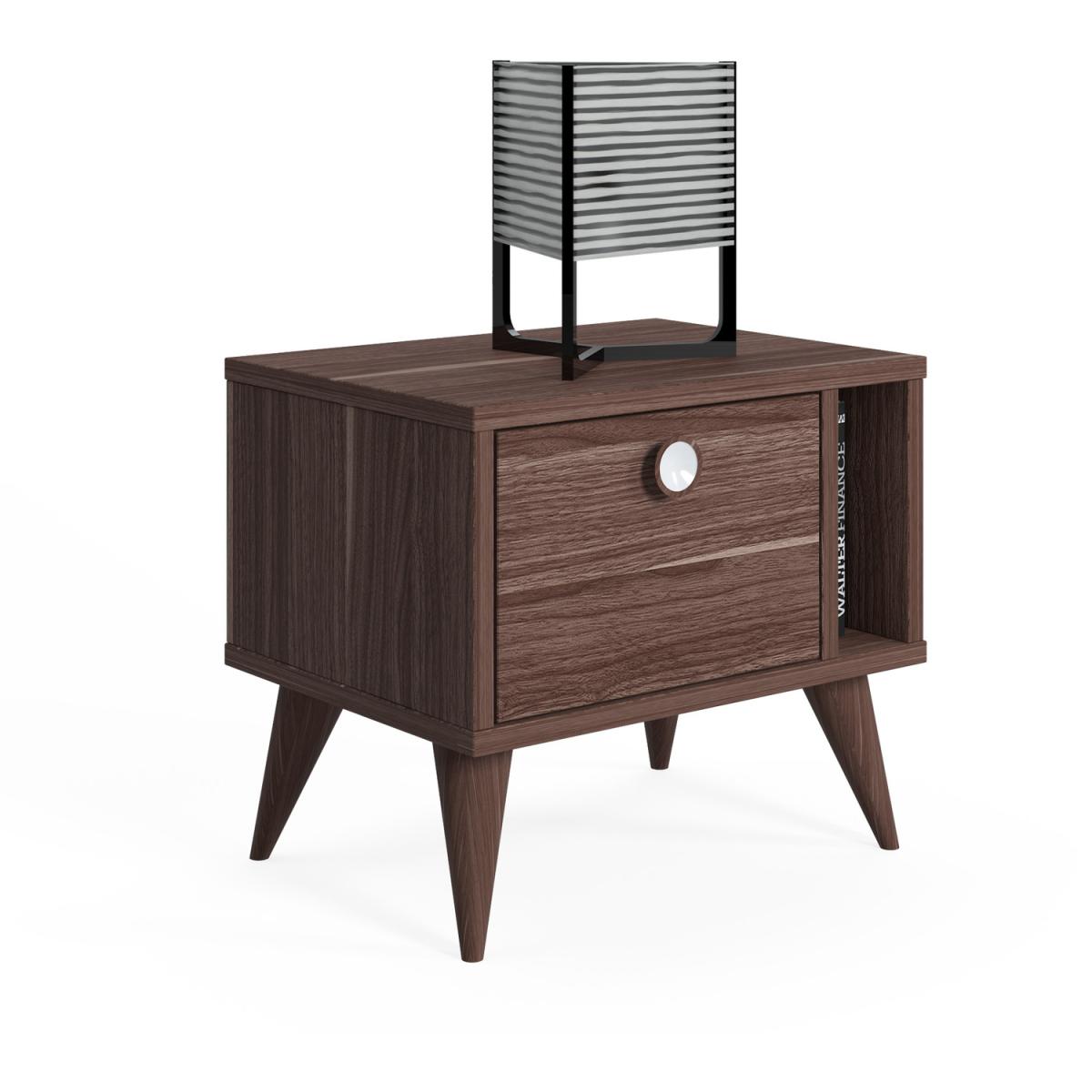 Vega 38cm Tall Nightstand by Ruumstore - Victoria Walnut – image 3