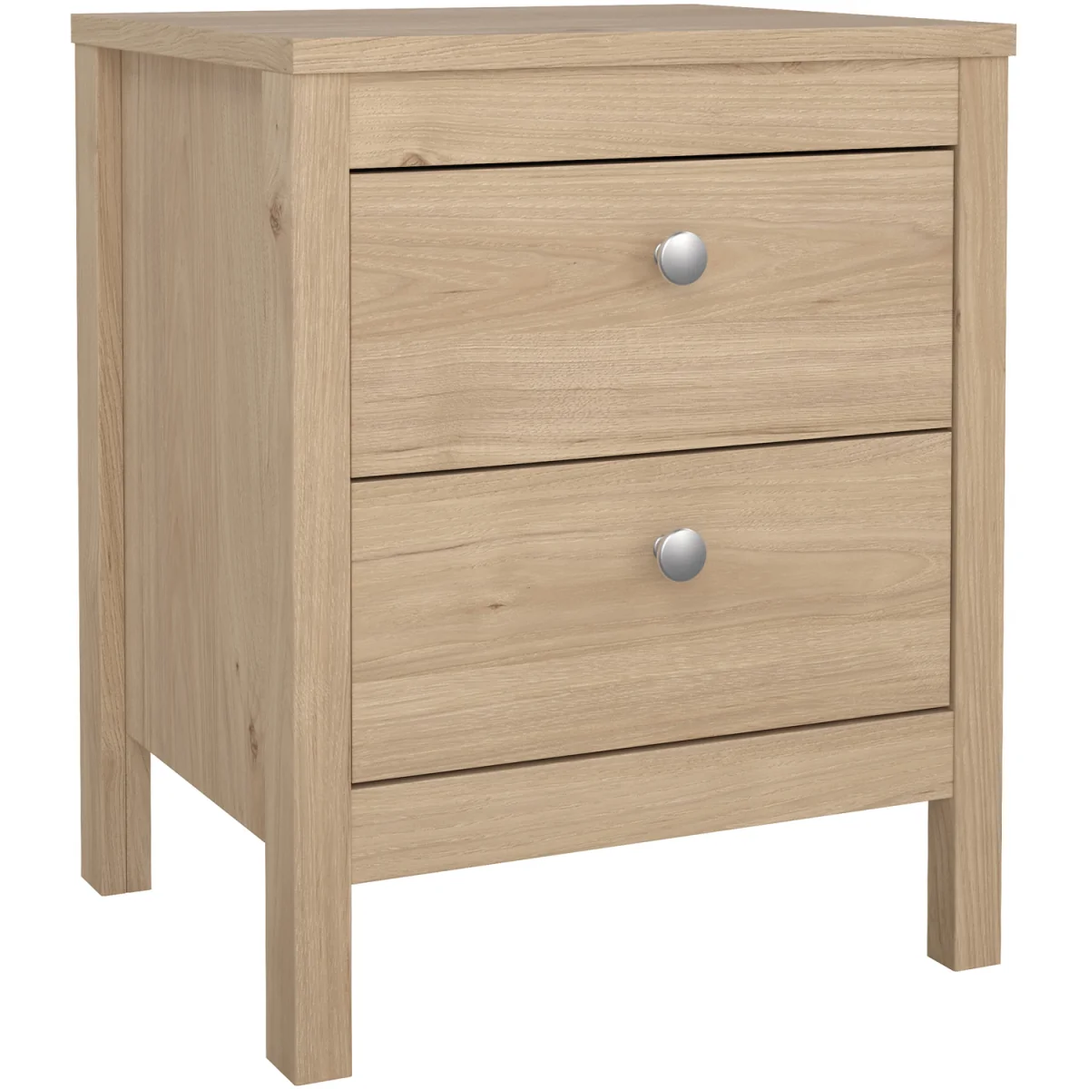 Madrid Bedside Table 2 Drawers in White - White – image 11