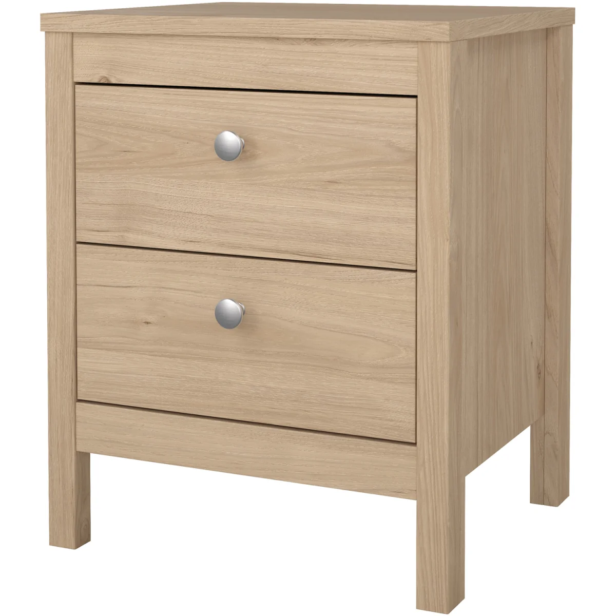 Madrid Bedside Table 2 Drawers in White - White – image 12