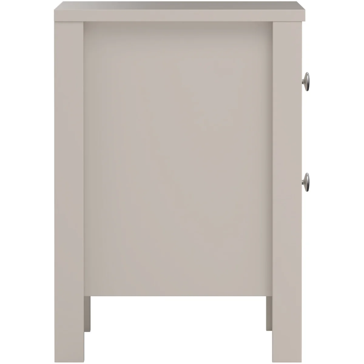 Madrid Bedside Table 2 Drawers in White - White – image 6