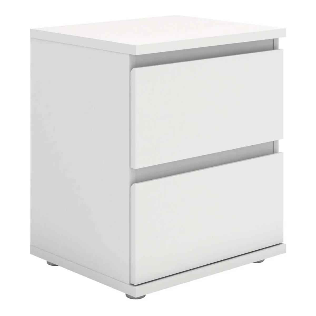 Wyld Haus Copenhagen White Wooden Bedside Table, 2 Drawers - White – image 3
