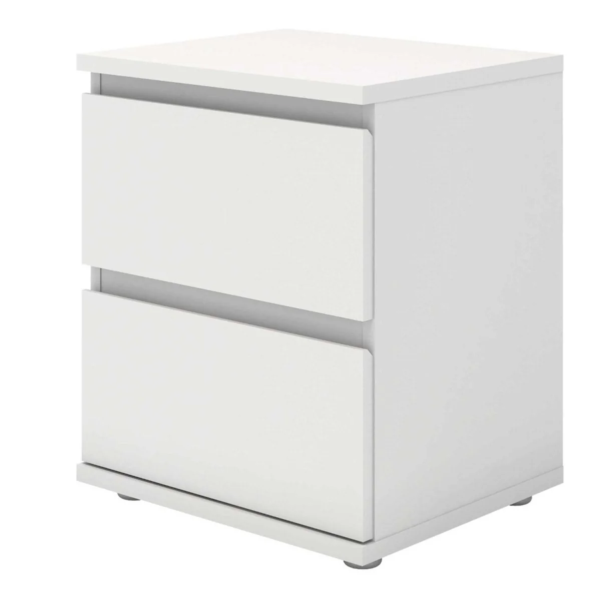 Wyld Haus Copenhagen White Wooden Bedside Table, 2 Drawers - White – image 4