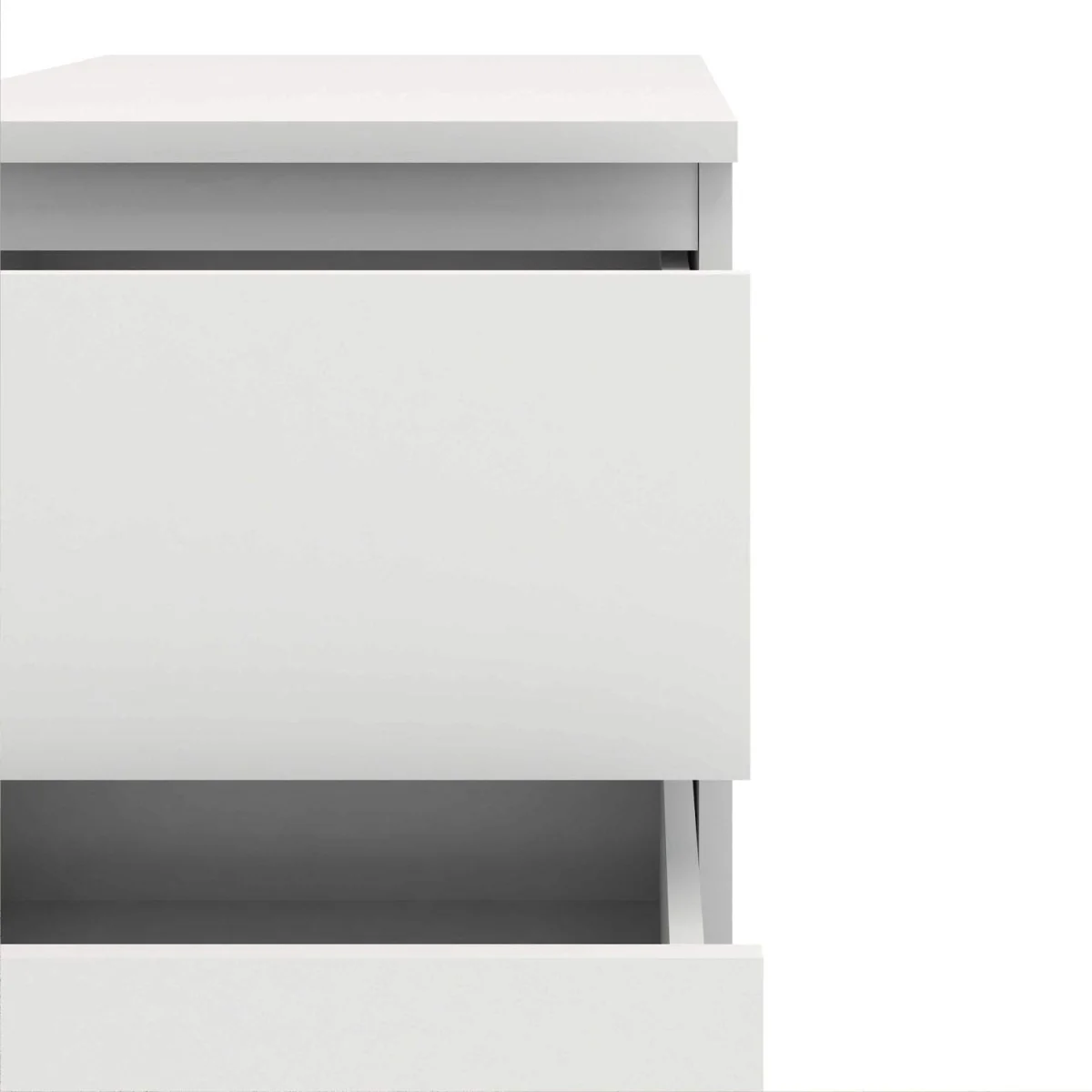 Wyld Haus Copenhagen White Wooden Bedside Table, 2 Drawers - White – image 5