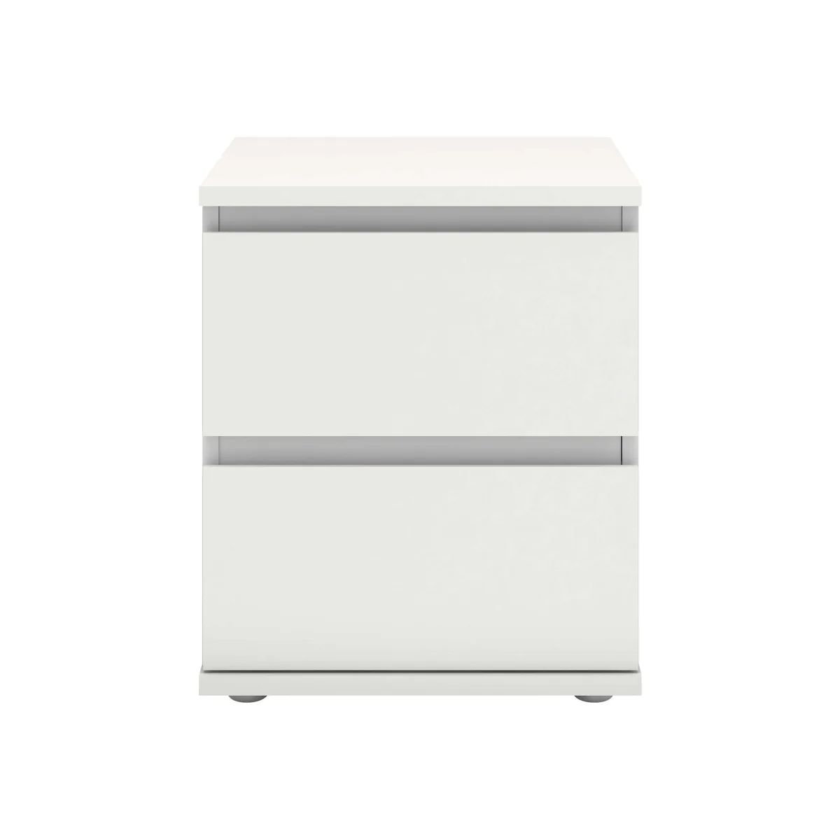 Wyld Haus Copenhagen White Wooden Bedside Table, 2 Drawers - White – image 1