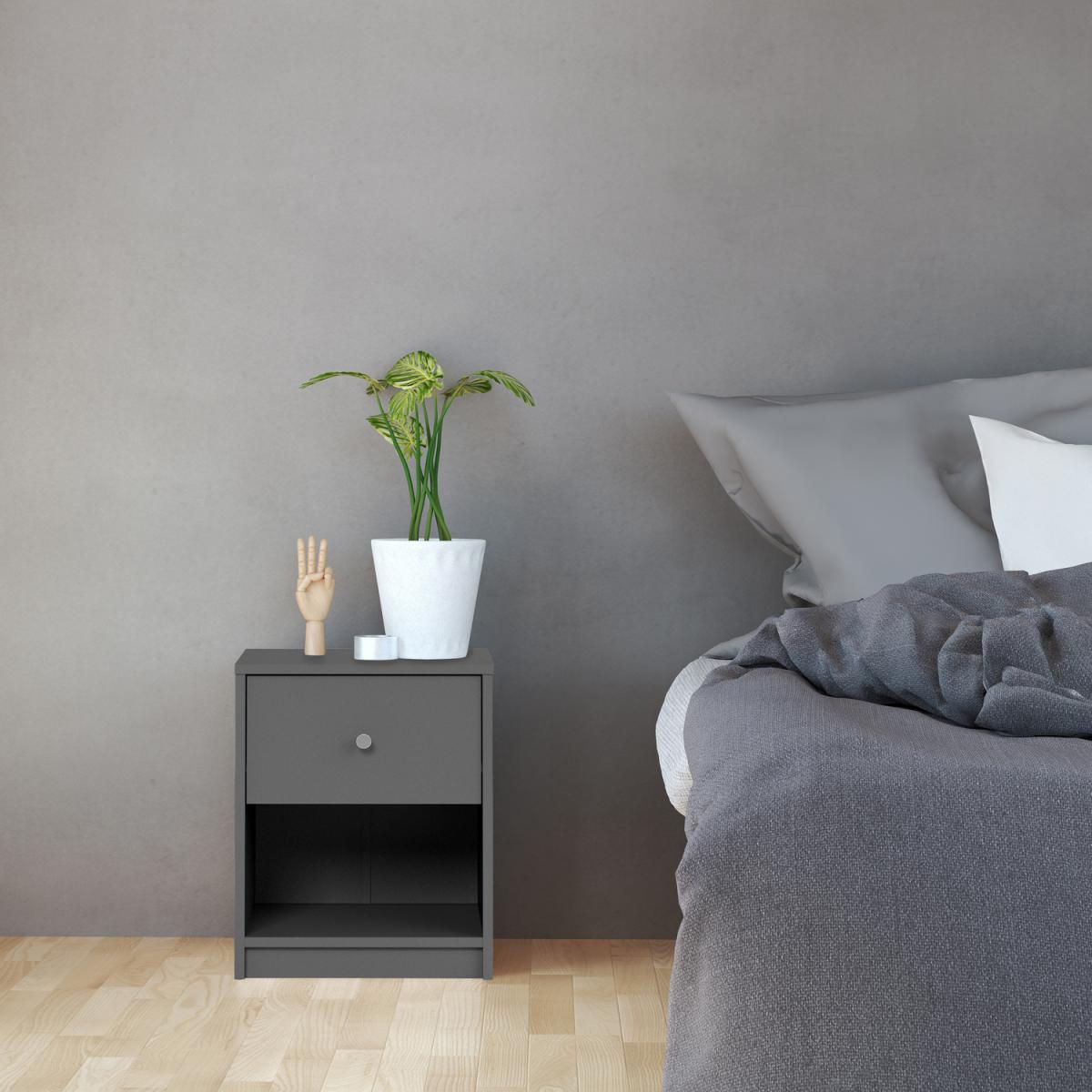 Millie Bedside One Drawer - Dark Walnut – image 25