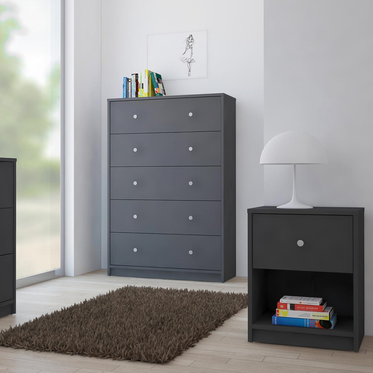 Millie Bedside One Drawer - Dark Walnut – image 26