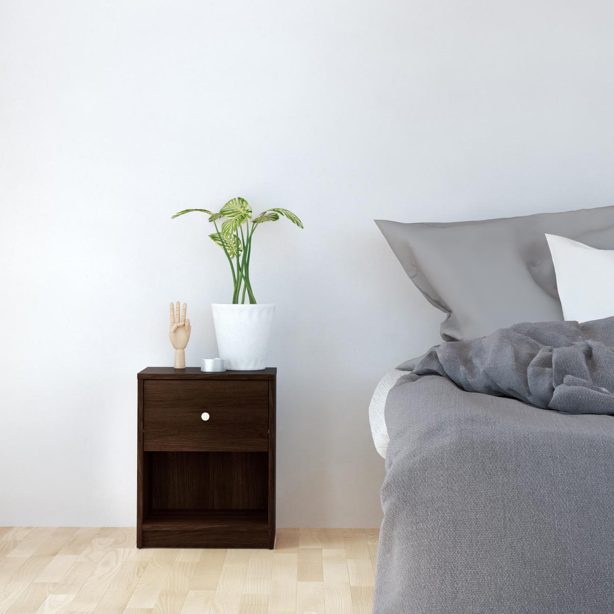 Millie Bedside One Drawer - Dark Walnut – image 6