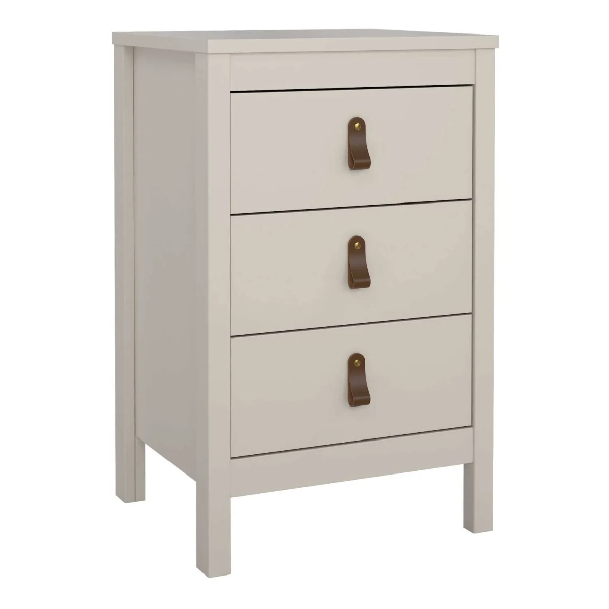 Wildberry Cashmere Tall Bedside Table, 3 Drawers, Cream - Neutral – image 4