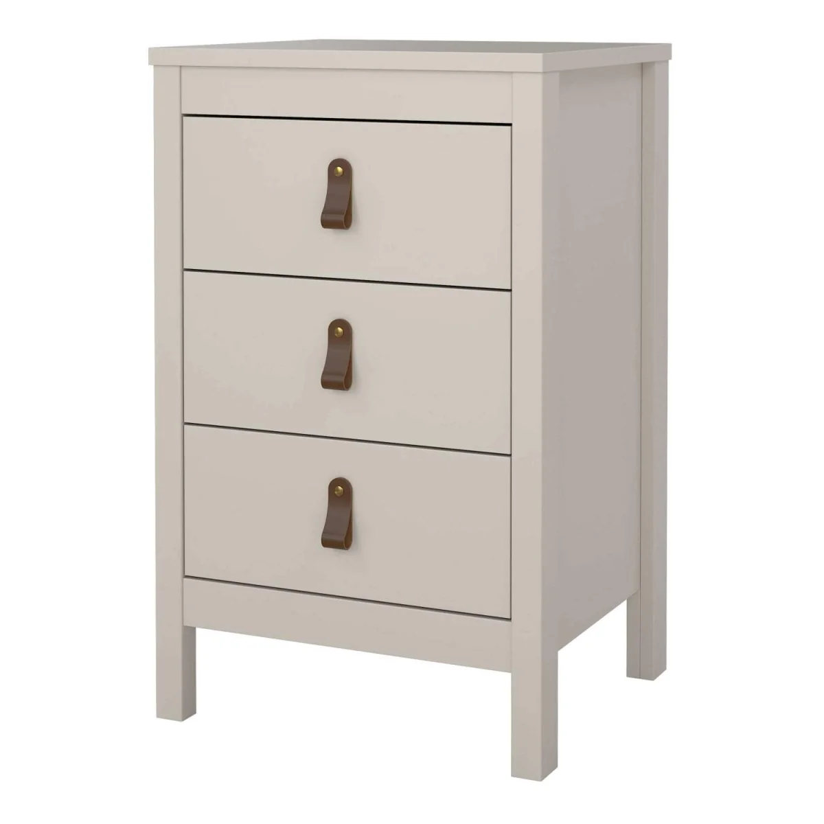 Wildberry Cashmere Tall Bedside Table, 3 Drawers, Cream - Neutral – image 6