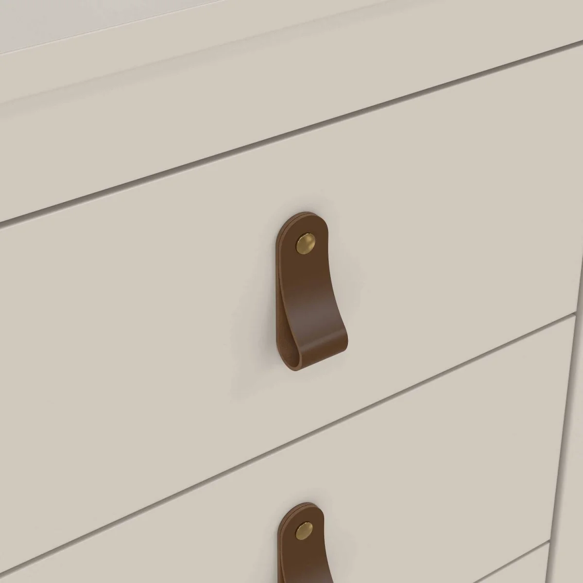 Wildberry Cashmere Tall Bedside Table, 3 Drawers, Cream - Neutral – image 8