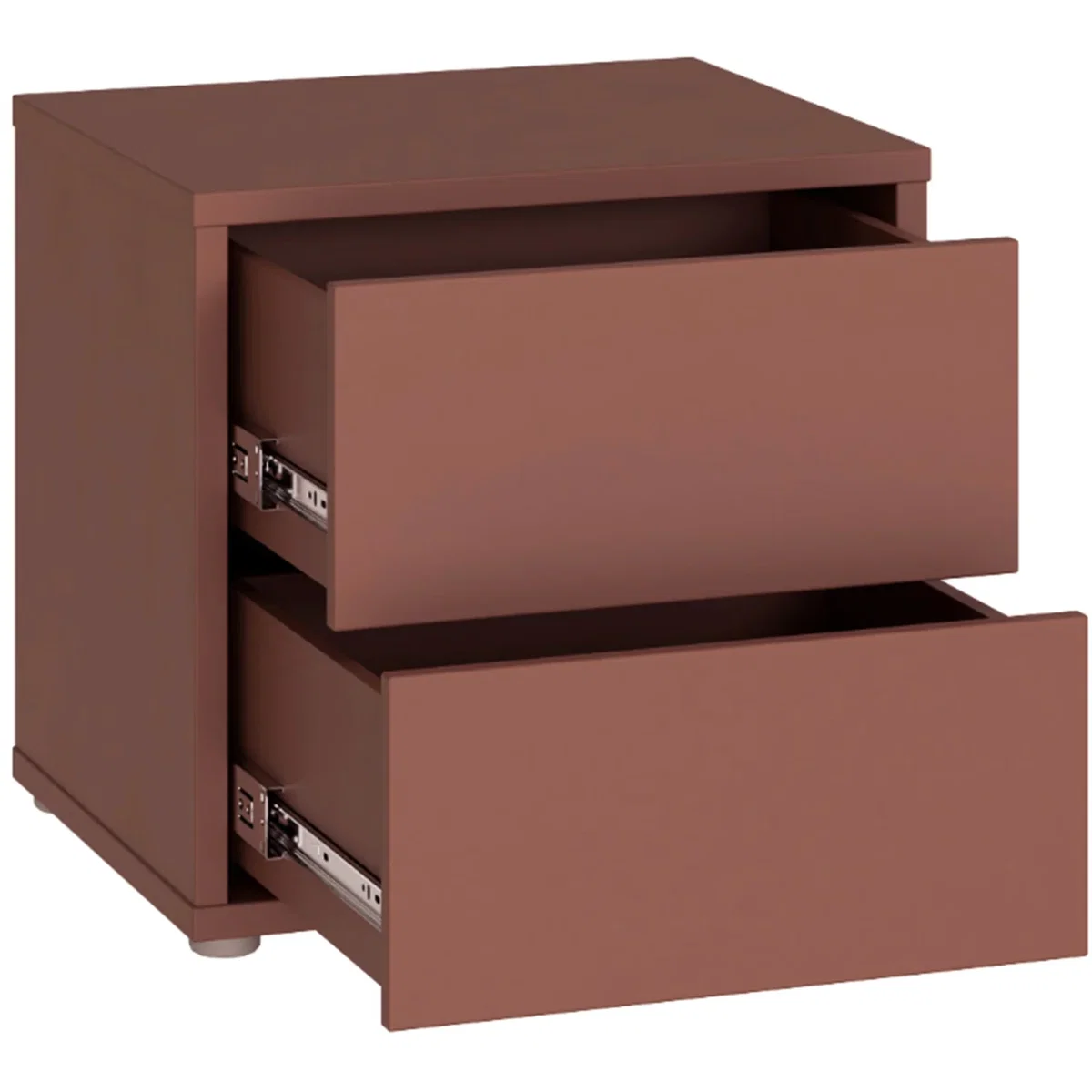 Alice Springs Low Bedside Cabinet with 2 Drawers Push-Open in Taupe - Night Blue – image 11