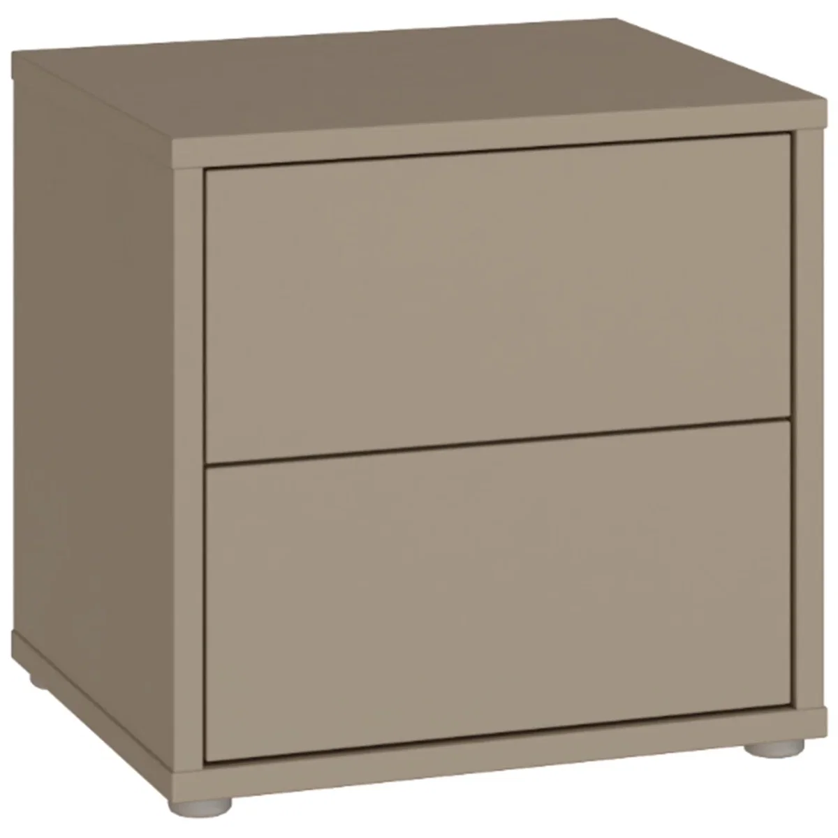 Alice Springs Low Bedside Cabinet with 2 Drawers Push-Open in Taupe - Night Blue – image 3