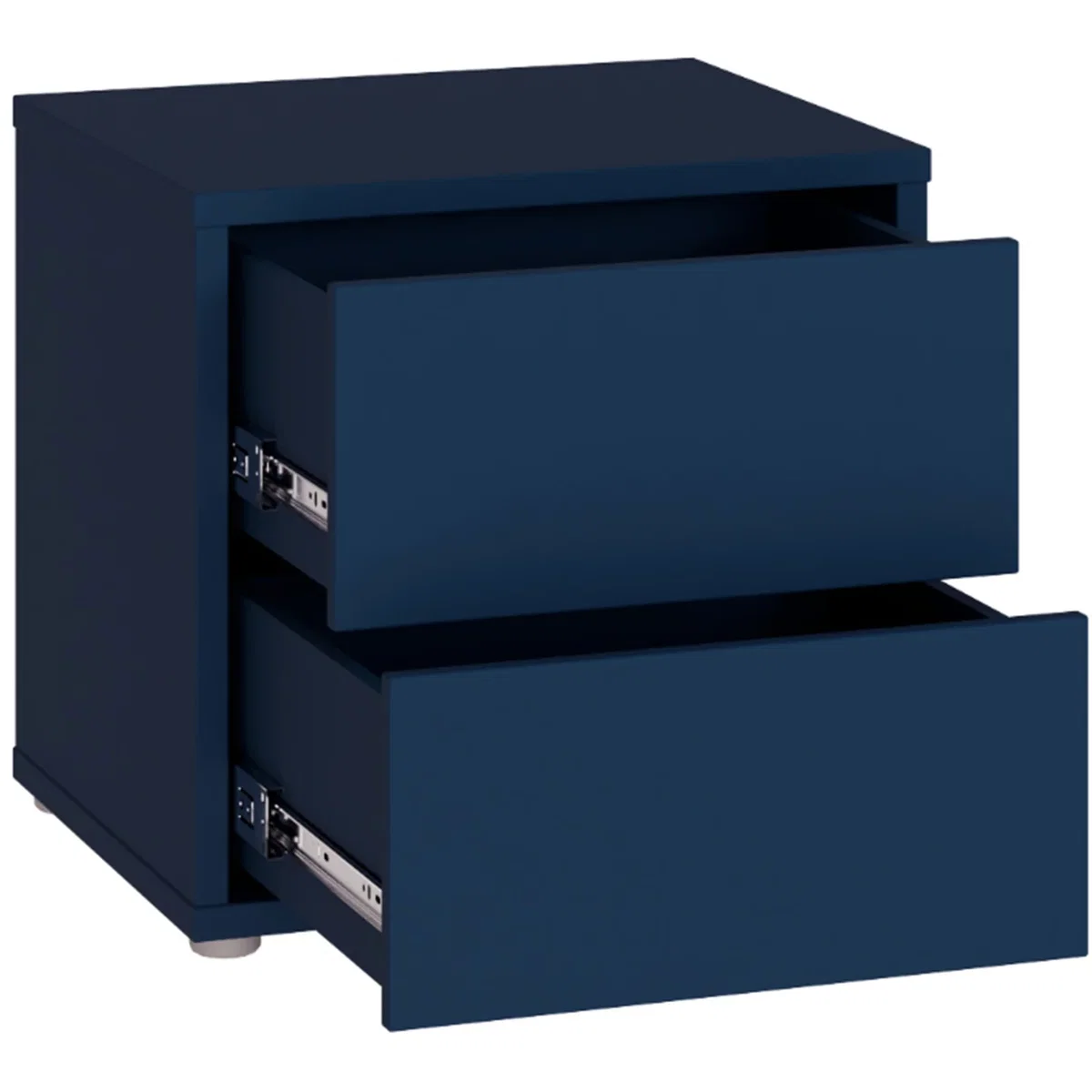 Alice Springs Low Bedside Cabinet with 2 Drawers Push-Open in Taupe - Night Blue – image 27