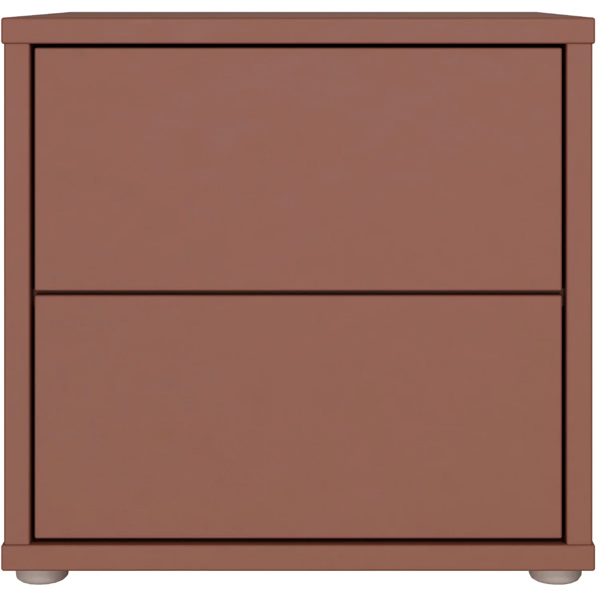 Alice Springs Low Bedside Cabinet with 2 Drawers Push-Open in Taupe - Night Blue – image 9