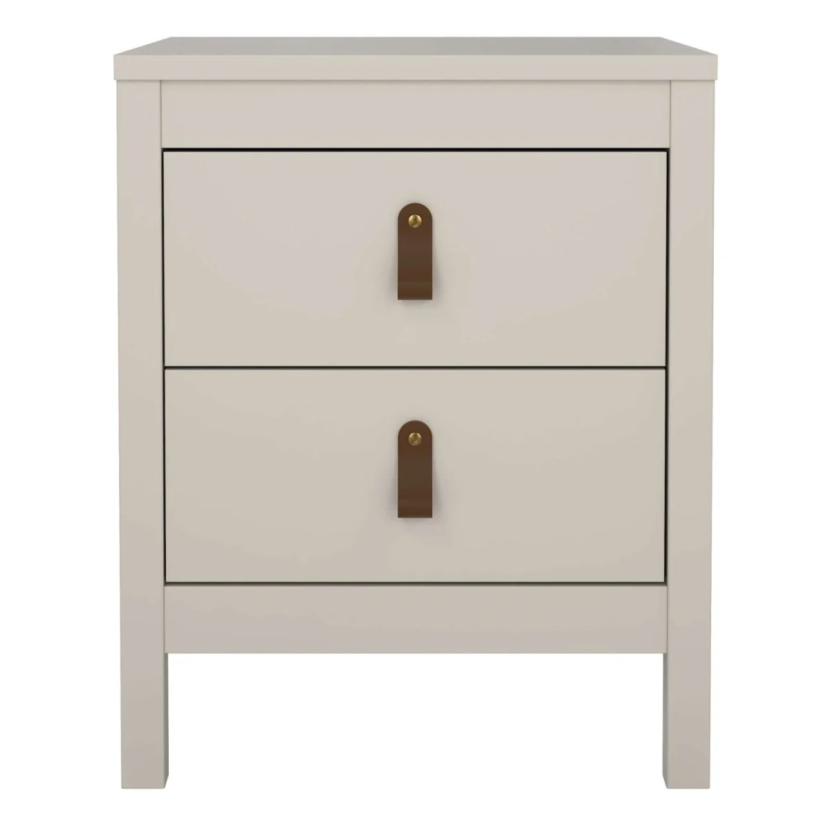 Wildberry Cashmere Bedside Table, 2-Drawer Matt Cream Finish - Neutral – image 5