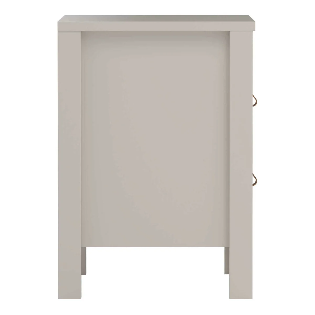 Wildberry Cashmere Bedside Table, 2-Drawer Matt Cream Finish - Neutral – image 6