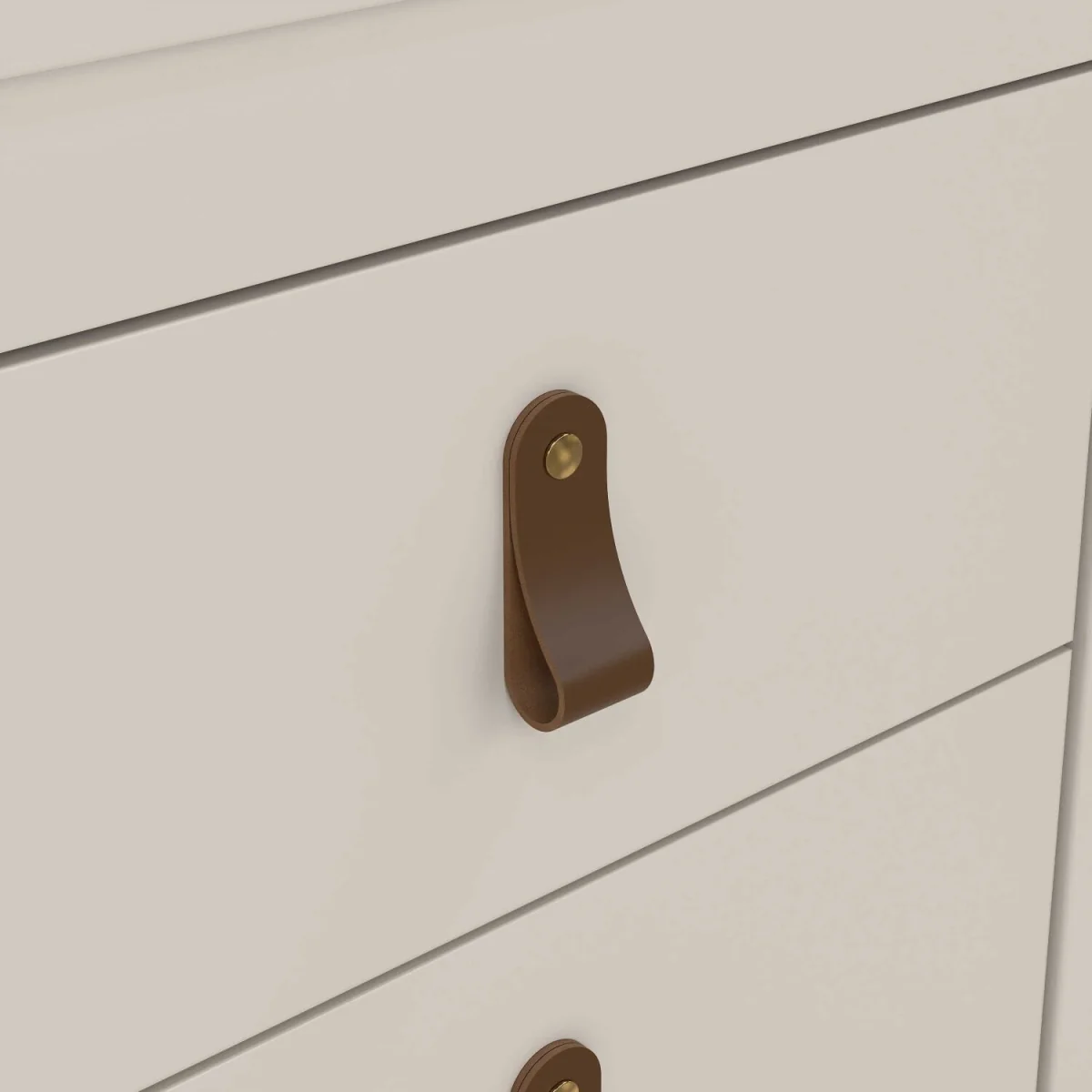 Wildberry Cashmere Bedside Table, 2-Drawer Matt Cream Finish - Neutral – image 7