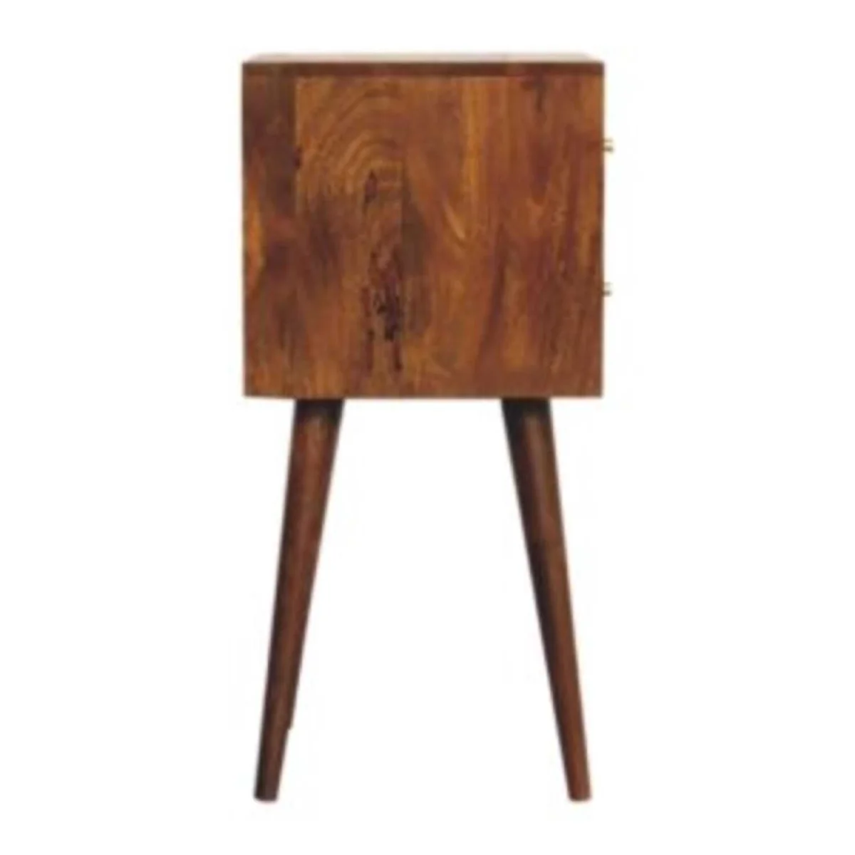 Olbia Mini 2 Drawer Bedside Table Chestnut Mango Wood - Brown – image 7