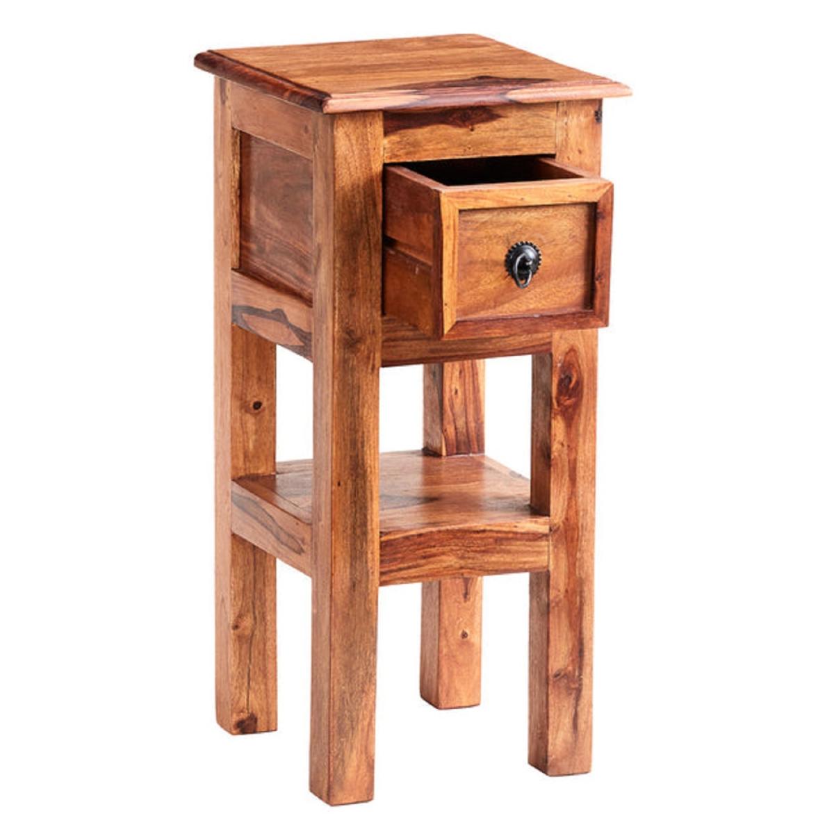 Jali Sheesham Lamp Table - Brown – image 2