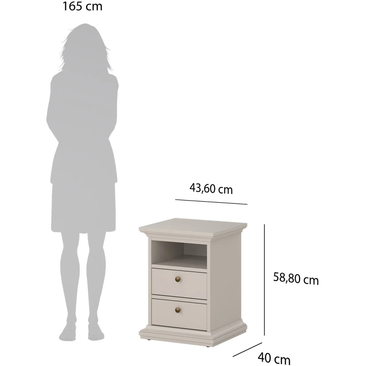 Paris Nightstand in Cashmere - Cashmere – image 6