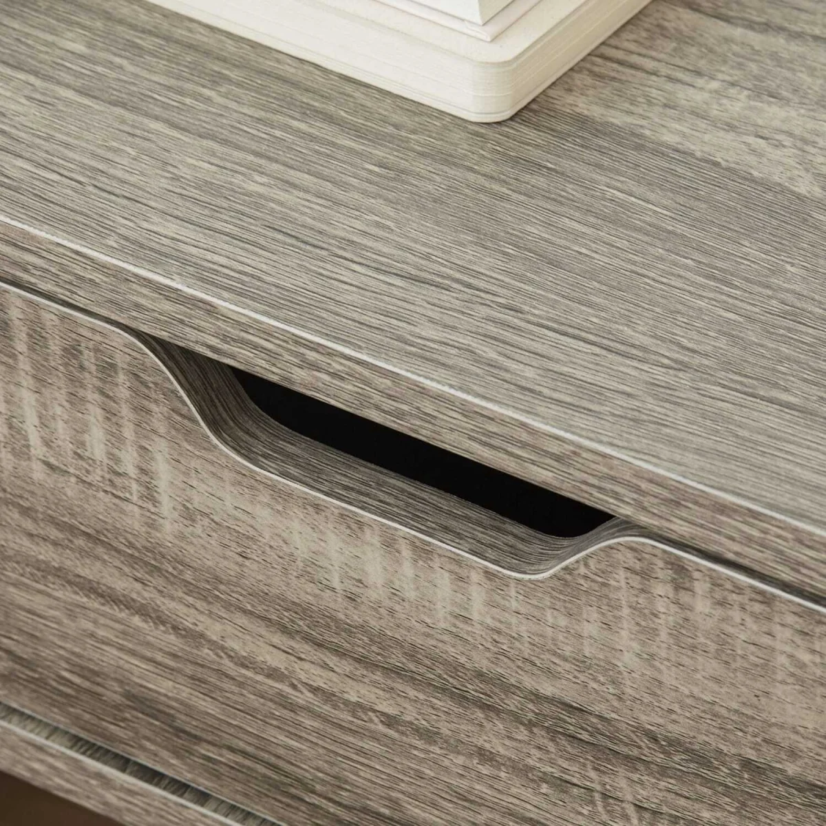 Rereno Set of 2 Grey Wood Floating Nightstands With Drawer Wall Mounted – image 7