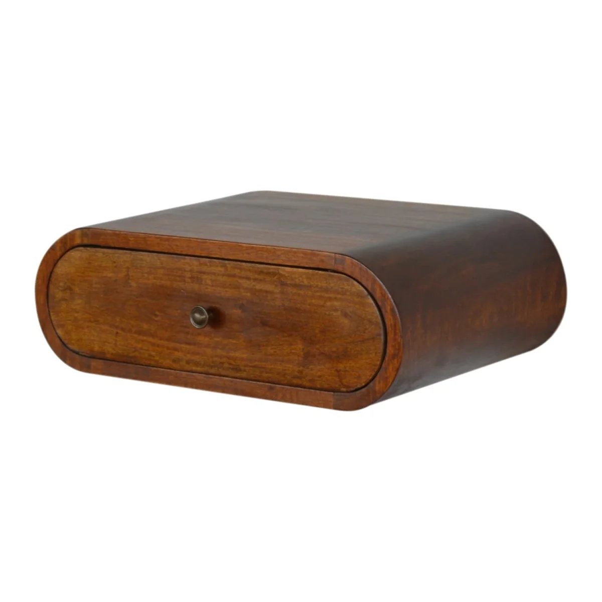 Bardolino Chestnut Wall Mounted Bedside Table - Brown – image 4