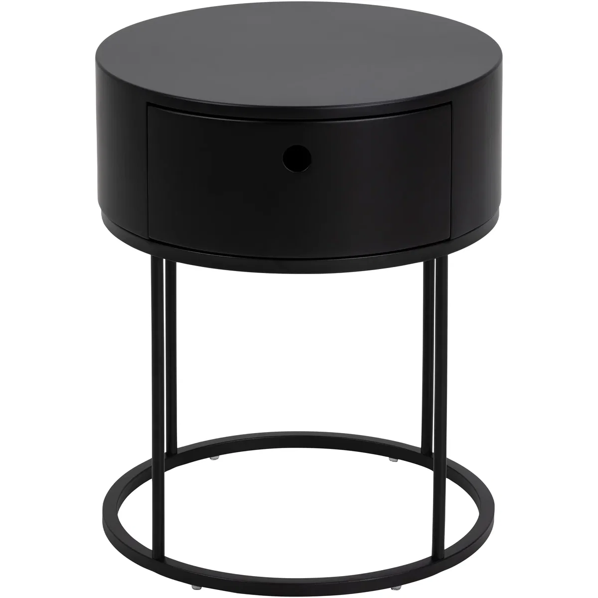 Furniture To Go Polo Round Bedside Table - Black – image 3