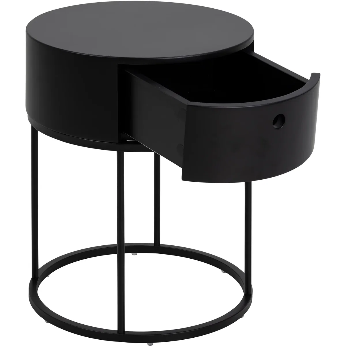 Furniture To Go Polo Round Bedside Table - Black – image 4