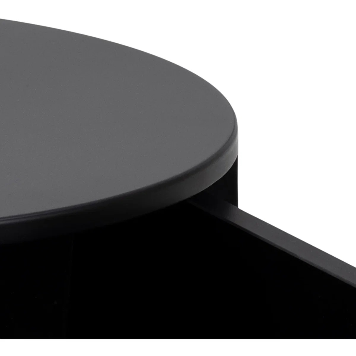 Furniture To Go Polo Round Bedside Table - Black – image 6