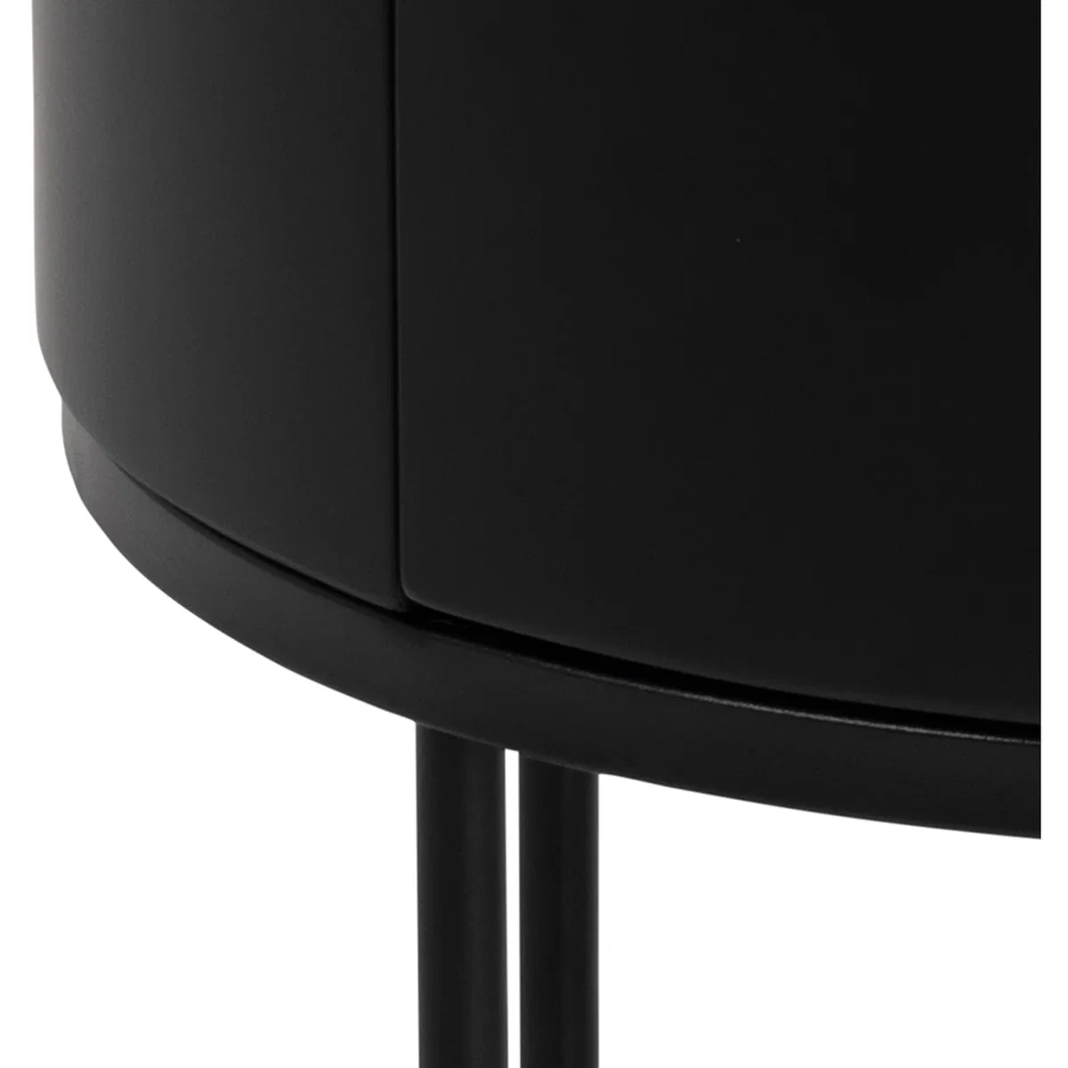 Furniture To Go Polo Round Bedside Table - Black – image 7