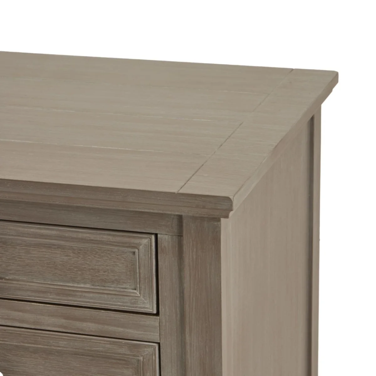 Wyld Haus Laurelbrook 3-Drawer Grey Wooden Bedside Table - Grey – image 4