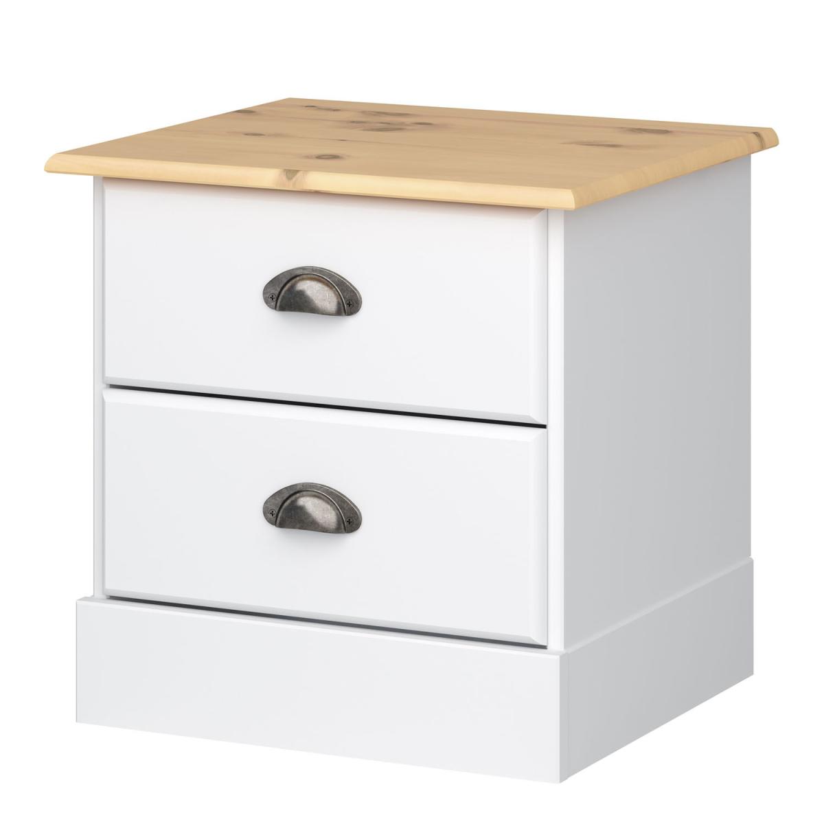 Nola Two Drawer Bedside Table - White – image 4