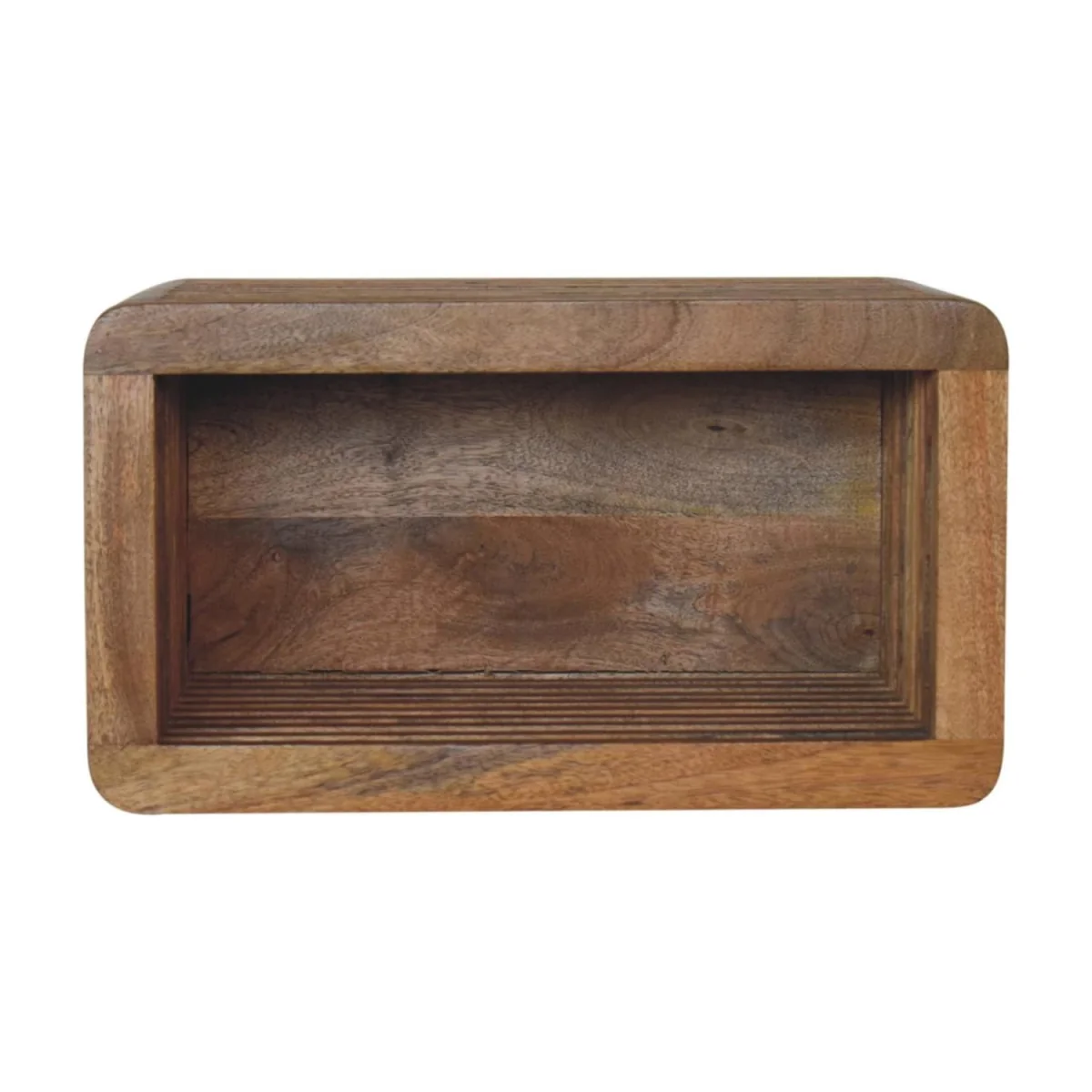 Mantua Mango Wood Wall Mounted Bedside Table 100% Solid Mango Hand Carved - Brown – image 2