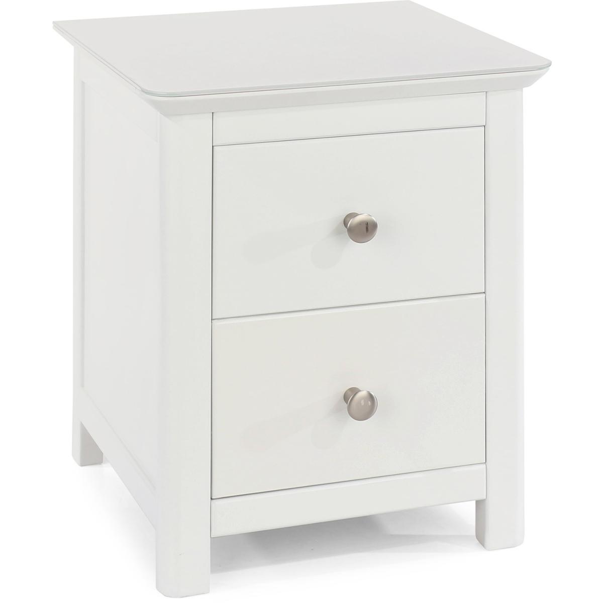 Nairn 2 drawer bedside  - White – image 3