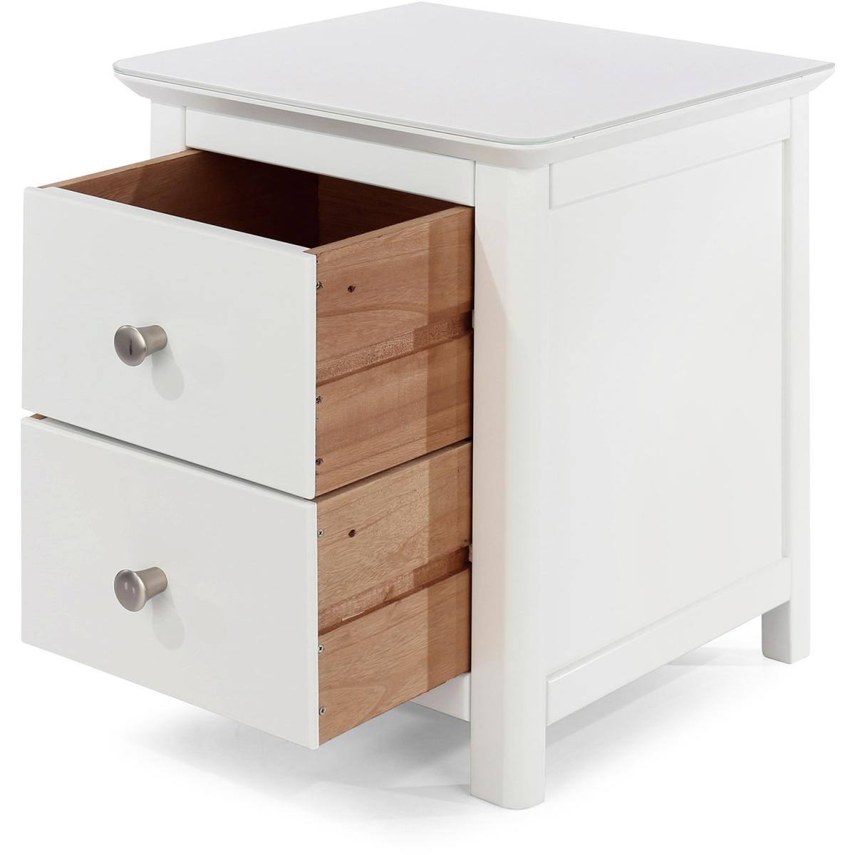 Nairn 2 drawer bedside  - White – image 4