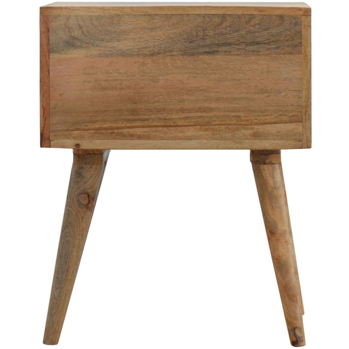 Bone Inlay Wood  Bedside Table with 2 Drawers - Black – image 7