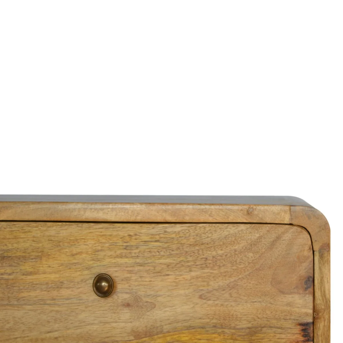 Gradara Floating Bedside Table 2 Drawers Solid Mango Wood Natural Finish - Brown – image 4