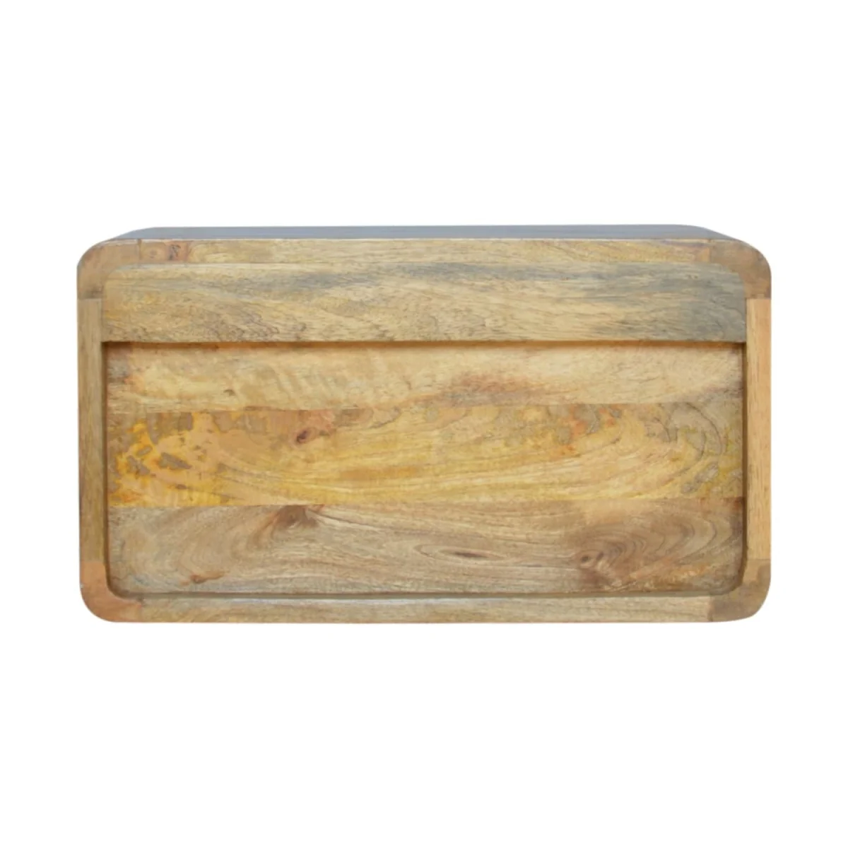 Gradara Floating Bedside Table 2 Drawers Solid Mango Wood Natural Finish - Brown – image 7