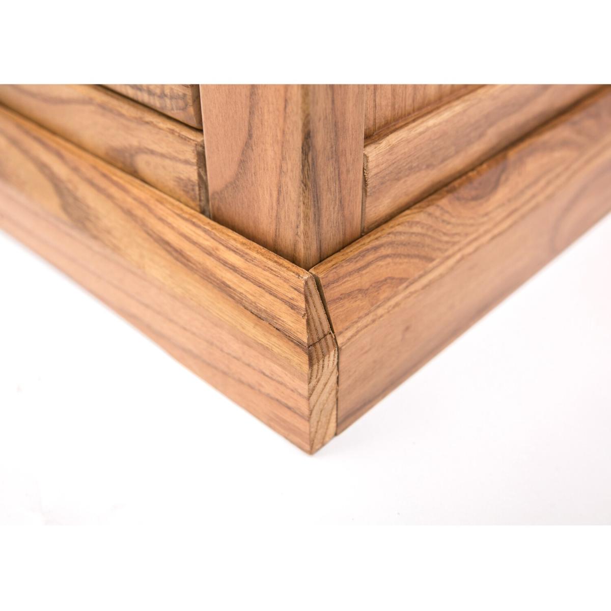 Salerno 3 Drawer Bedside Table - Light wood – image 6