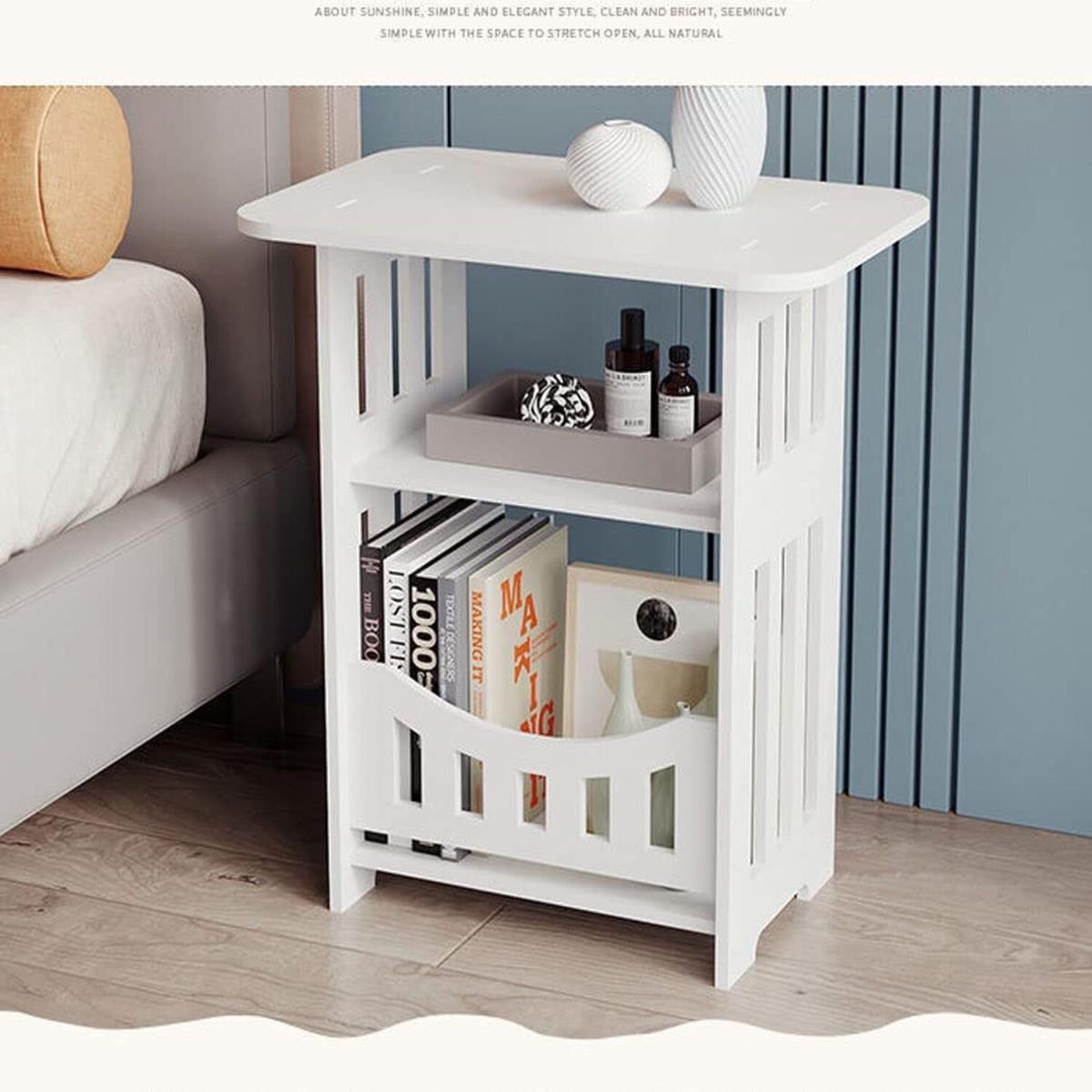 Small Bedside Storage - White / 40cm – image 3