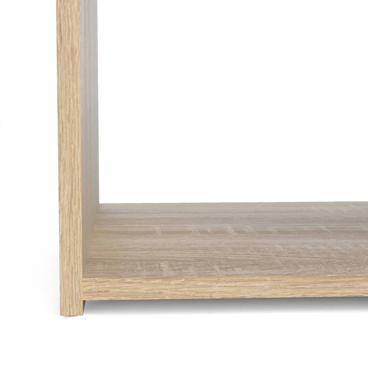 Berlin Oak Effect 1-Drawer Bedside Table with Open Shelf - Neutral – image 6
