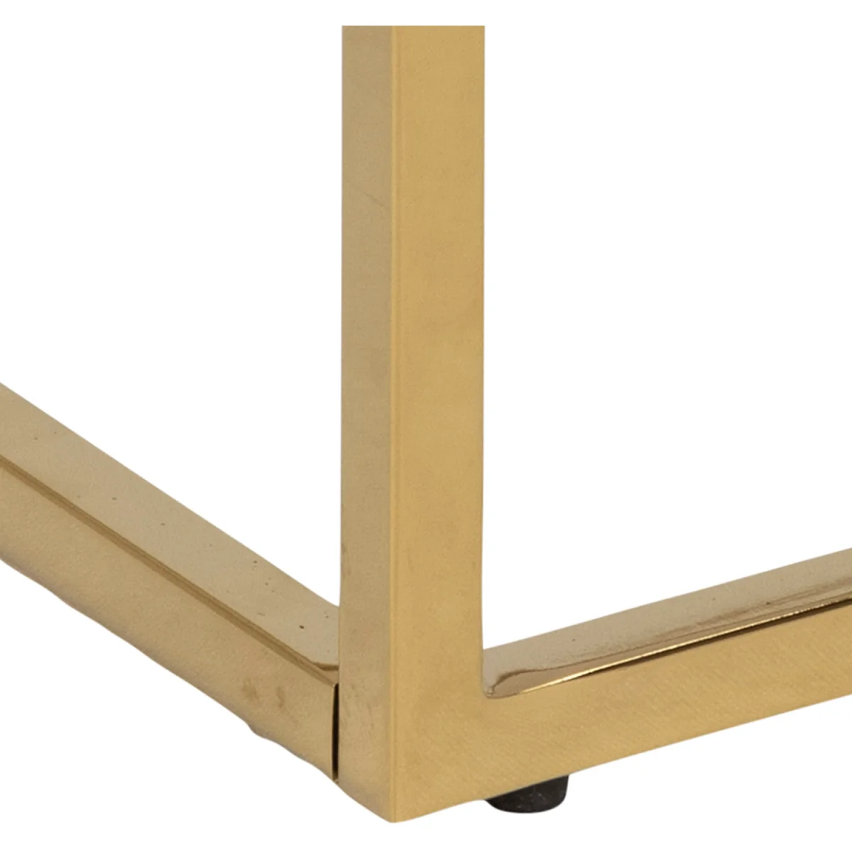 Alisma Bedside Table with White Marble Glass & Gold Base - White Marble & Gold – image 7
