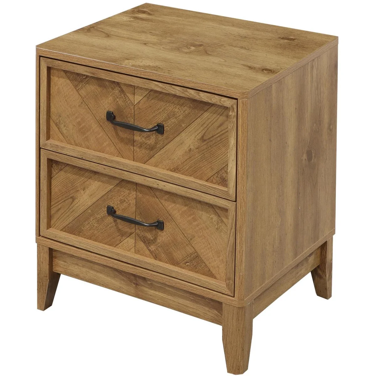 Harrington 2 Drawer Bedside - Medium Oak effect – image 6