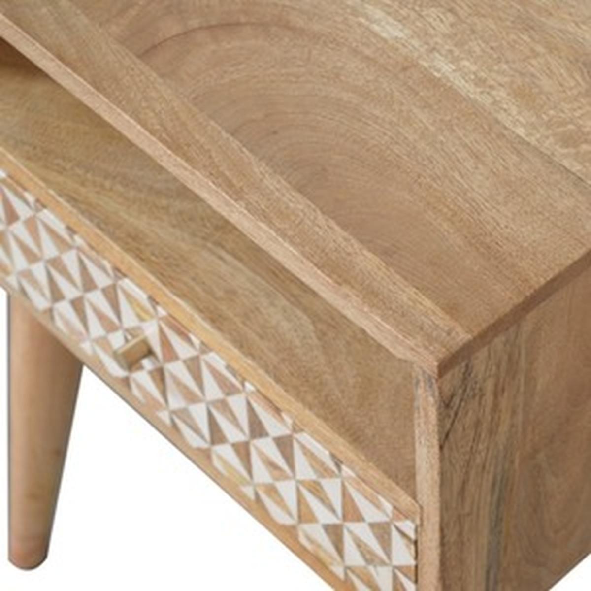 Sarina Wood Bedside Table - Oak – image 2