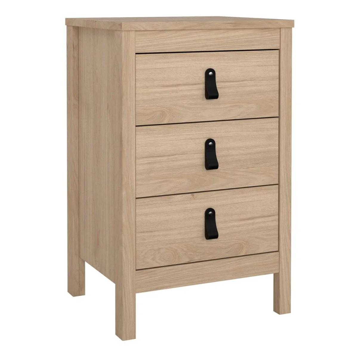 Wildberry Natural Oak Bedside Table, 3 Drawers - Neutral – image 3